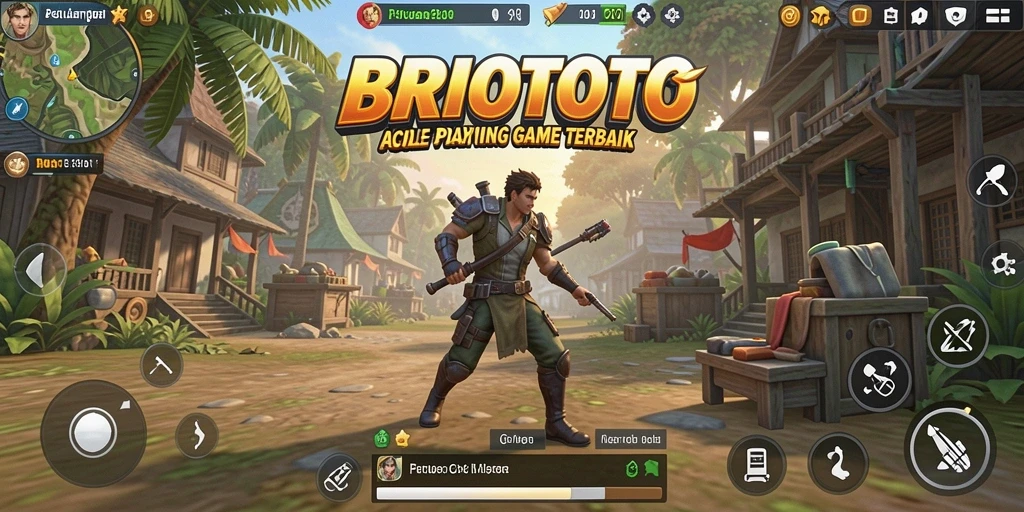 Gameplay seru di dalam BRIOTOTO menampilkan aksi pertarungan epik.