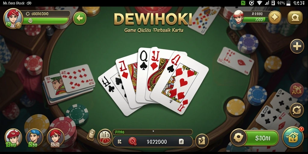 Tampilan gameplay DEWIHOKI yang mendebarkan dan interaktif.
