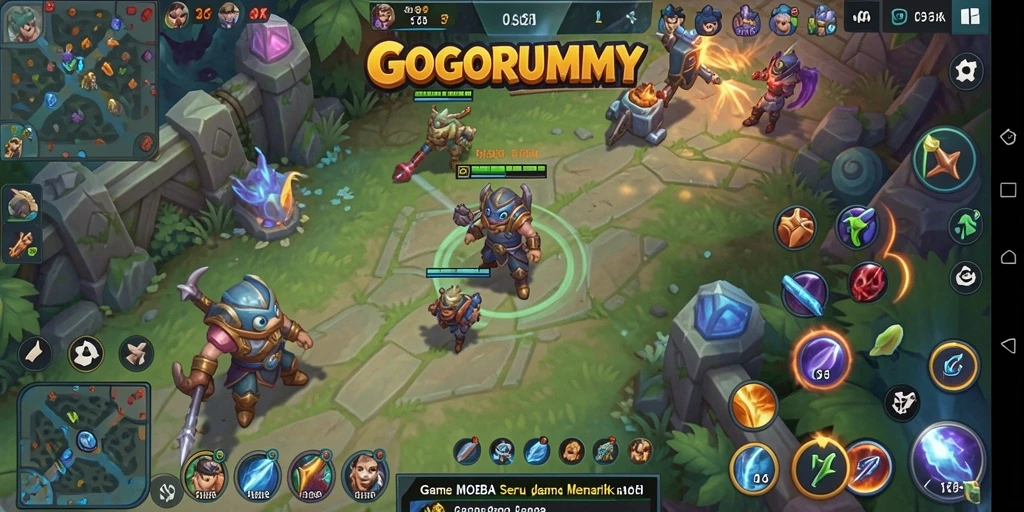 Tampilan seru dari gameplay GOGORUMMY dalam aksi.