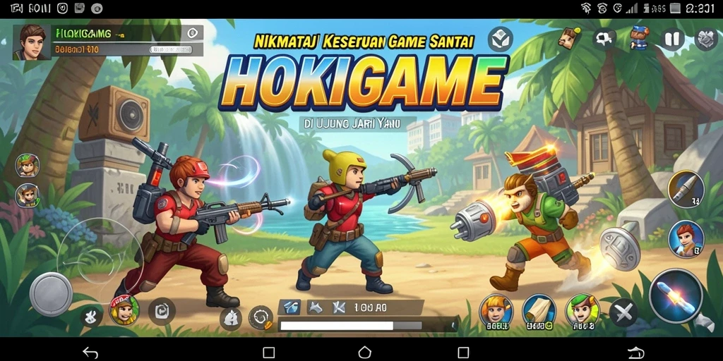 Tampilan seru gameplay HOKIGAME yang menyenangkan dan sederhana.