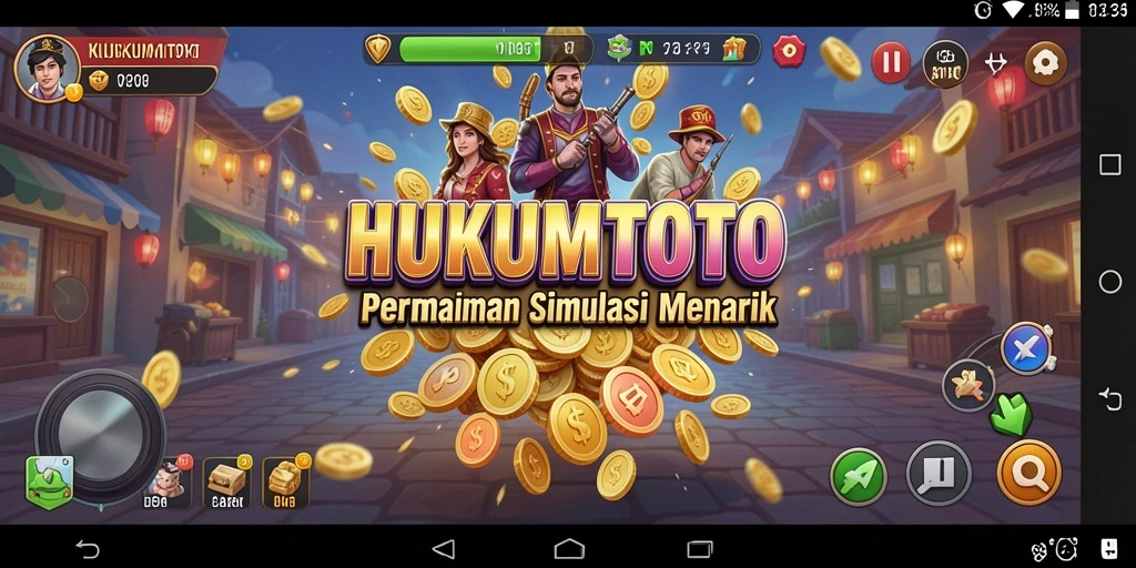 Screenshot HUKUMTOTO menampilkan gameplay simulasi yang mendalam dan menantang.
