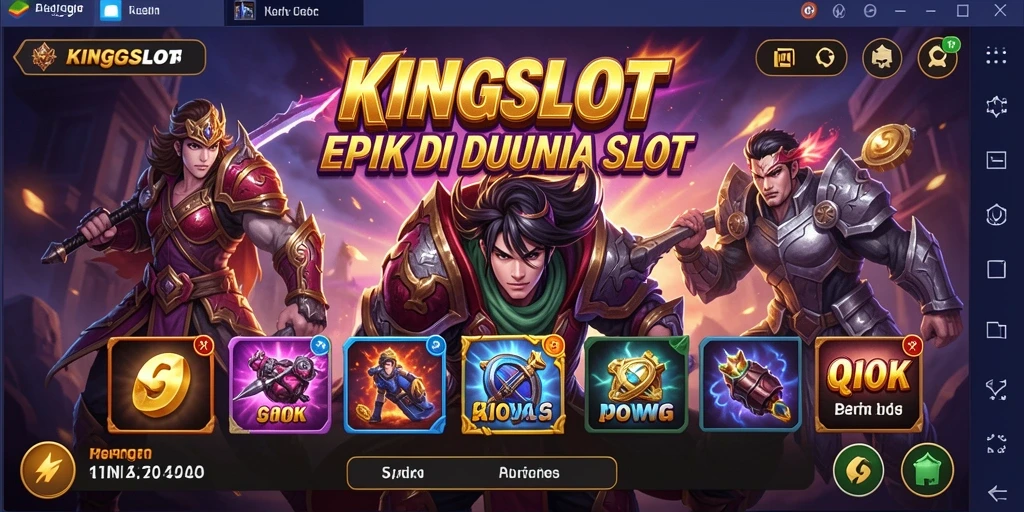 Screenshot aksi pertarungan seru dalam KINGSLOT.