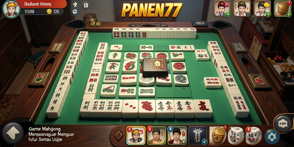 Tangkapan layar gameplay yang menunjukkan asyiknya bermain Mahjong.