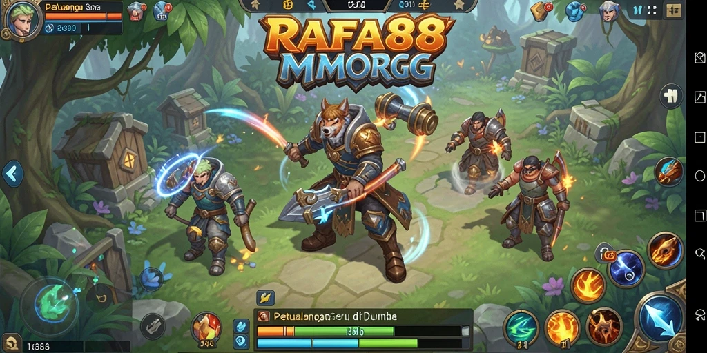 Menggambarkan aksi seru dalam gameplay RAFA88 yang memukau.