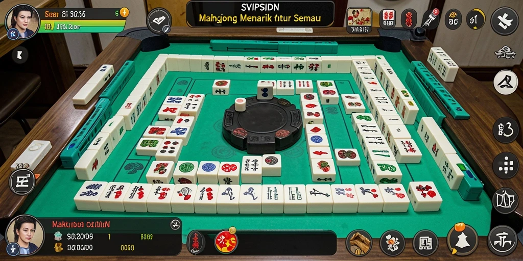 Tampilan gameplay Mahjong yang menantang dan seru.