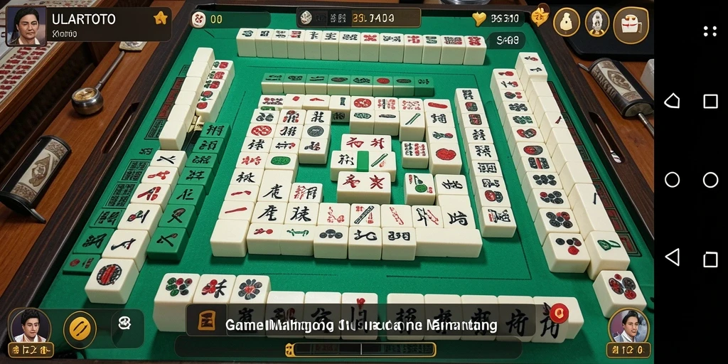Screenshot dari gameplay ULARTOTO yang menampilkan keseruan permainan Mahjong.