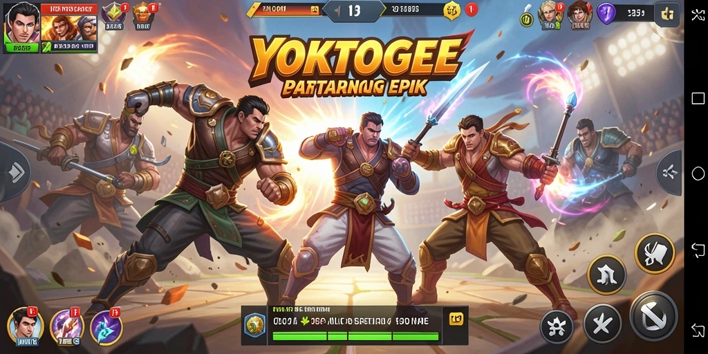 Tampilkan gameplay seru dalam YOKTOGEL Battle Royale.